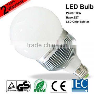 TUV CE RoHS IEC Approved 10W E27 Dimmable LED Globe Bulb