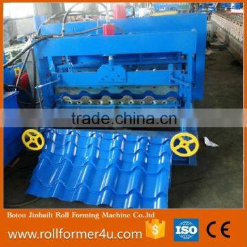 Building Machine Glazed Tile Aluminum Steel Roof Tile Roll Forming Machine Glazed Tile Roll Forming Machine Exported Nigeria