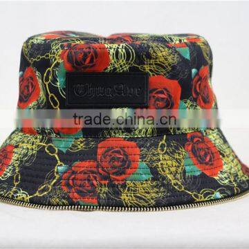 Fashion Leaves Print Bucket Hat Allover photo-2