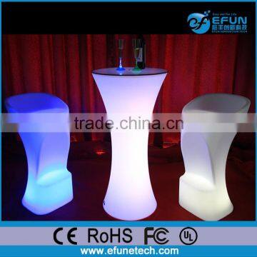 wireless bar/garden/party/wedding/nightclub decor plastic led glowing chair