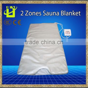 2 Zone FIR Sauna FAR INFRARED BODY SLIMMING SAUNA BLANKET heating therapy Slim Bag SPA WEIGHT LOSS body detox machine