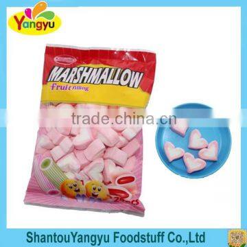 Halal marshmallow mini strawberry flavor heart shape marshmallow candy