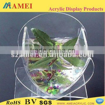 Delicate Heart Shaped Clear Acrylic Fish Tank/Table Stand Fish Tank