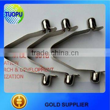 High quality Double Buttons Flat Spring Clip,Steel V Spring Clip For Manufacturer