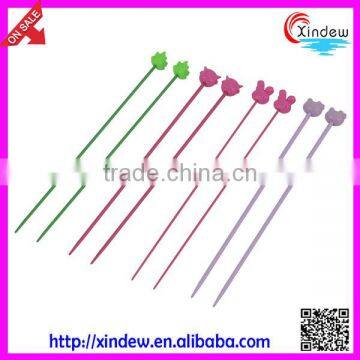 20cm animal head fancy aluminum knitting needles for children