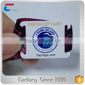 2017 HF 13.56mhz Fabric Woven Event Rfid Wristbands for Events photo-6