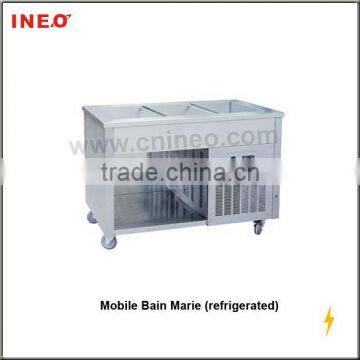 Restaurant Mobile Stainless Steel Refrigerated Buffet Bain Maries