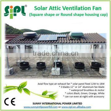 SUNNY FAN 18 Watt Solar Panel Powered Heat Exhaust Residential Roof Ventilation Air Extractor Fan photo-4