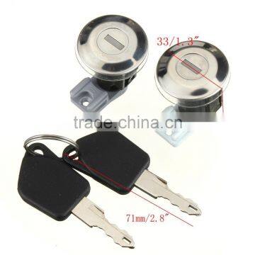 Pair Front Door Lock Barrels Set With Keys For Peugeot 106 Mk2 205 405 photo-6