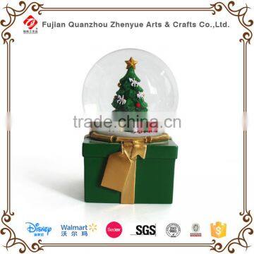 Christmas Tree Gift Box Snow Globe,Diameter 65mm 80mm 100mm 120mm Glass Snow Globe photo-2