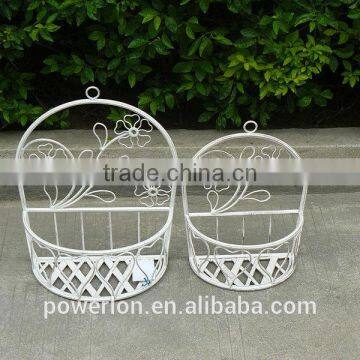 Useful Vintage Metal S/2 Wall Shelf Wall Planter Holder photo-3