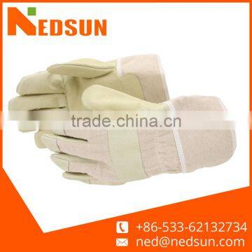 Durable working safety pigskin labour gloves