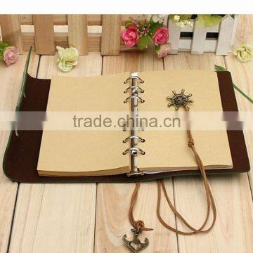 Classic Vintage 80 Page Kraft Paper Blank Spiral Loose Leaf Notebook PU Cover photo-6
