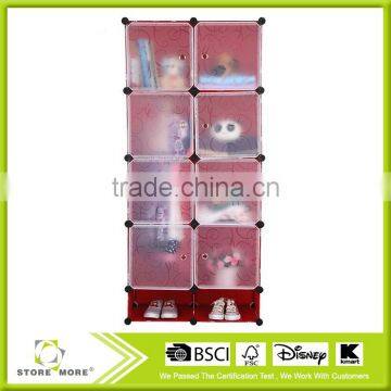 Eight Lattice Grid Wardrobe With Shoe Storage Cabinets DIY Variety Bedroom Wardrobe Lockers photo-3