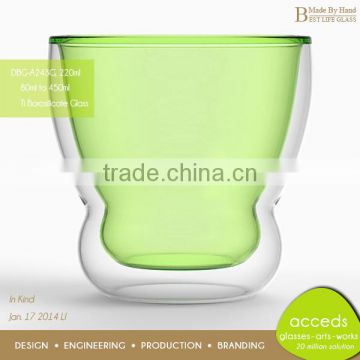 Stylish Handmade Wide Mouth Drinking Glass Cup