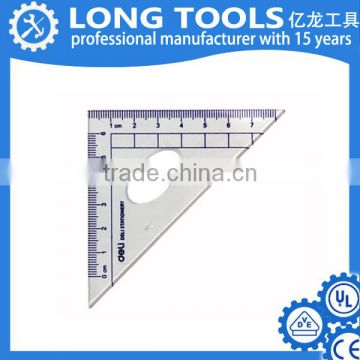 Best selling pvc plastic 45 degree triangular ruler