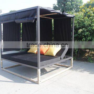 Luxury Garden Furniture Beach Big Sunbed Outdoor Canopy Sofa Bed photo-5