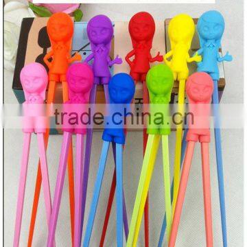 cute design Chinese style silicone chopstic holders for children cartoon girl chopstic wrapper for kid