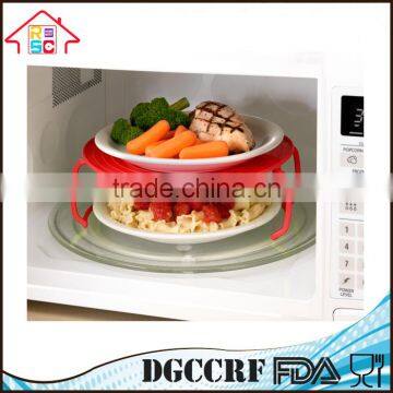 NBRSC Kitchen Plastic Multi Function Microwave Tray Food Dish Plate Stand Rack Wholesale photo-6
