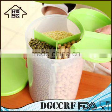 NBRSC Kitchen Divided Plastic Sealed Box Dry Food Storage Crisper Cereal Container With Lids photo-3