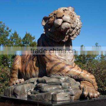 Large Animal Garden Sculpture Marble Tiger Statue for Sale photo-2