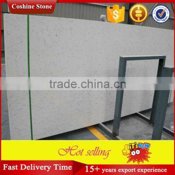 China Man-made White Carrara Quartz Slab photo-4