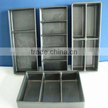 thermoform vacuum forming thick film plastic tray with compartment