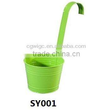 HOT-SALE cheap decorative green metal hanging flower planter