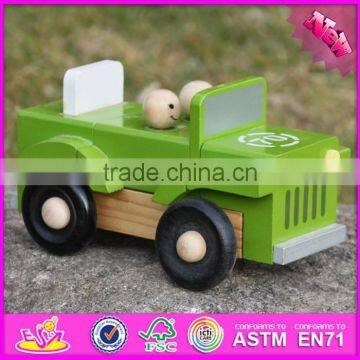 2016 New Design Funny Children Wooden Toy Jeep Car W04A326 photo-3