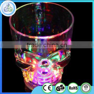 14oz plastic led skull glass cup