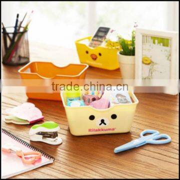 Wholesale cartoon colorful 2 piece plastic storage box/plastic storage box/cartoon plastic storage box