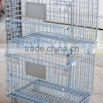 Galvanized Plating Folding Wire Mesh Cages for Goods Storage in Warehouse photo-3