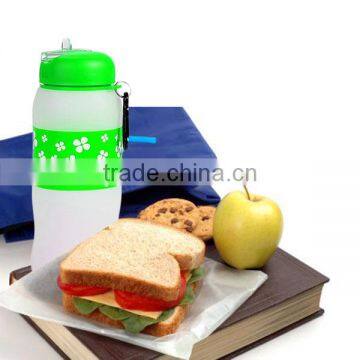 Folding hot and cold water bottle silicone