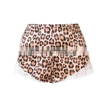 Women Fashion Leopard Print Ladies Sexy Lace Tap Shorts Pants Wholesale Custom Apparel Clothing Made in China