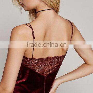 New Fashion Women Sexy Velvet Slip Evening Dress 2016 HSD7931 photo-4