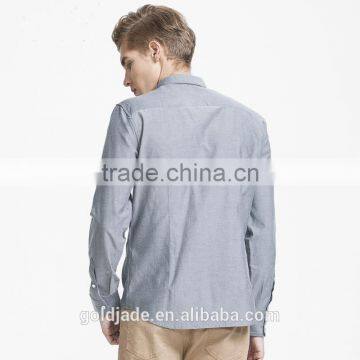 Cotton Long Sleeve Plain T-shirt for Men Shirts 2016 photo-4