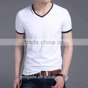 2017 New Summer Men's Leisure V-neck T-shirts With Short Sleeves photo-2
