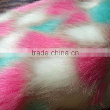 100% AC Multi-color Three-dimensional Jacquard Artificial Fur Fabric photo-6