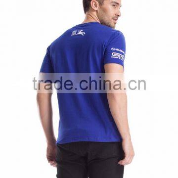 2016 Latest t Shirt Designs Cotton Blue China Supplier Men Design Your Own t Shirt photo-2