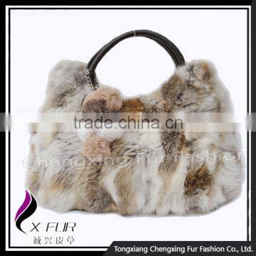 CX-H-36A New Design Genuine Rabbit Fur Women Handbags photo-4