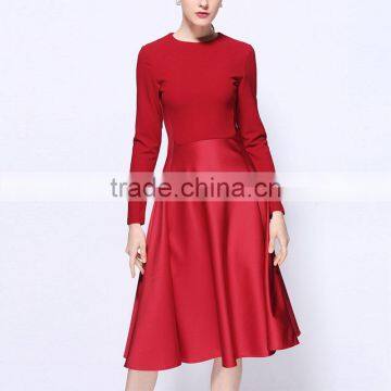 Maxnegio 2017 Fashion Elegant Office Lady Dress Long Sleeve Loose Dress photo-5