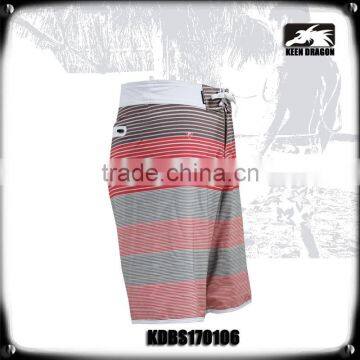 Mid-Length Stripes Board Shorts With Waterproof Pocket Keep Phones, Keys and Cash Dry photo-5