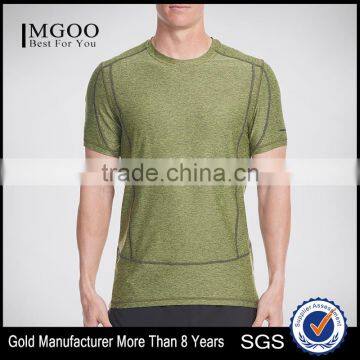 Mens Solid Plain Running Tee Moisture Management Comfort Training Wear 90 Percent Poly 10 Percent Spandex Perforated Poly