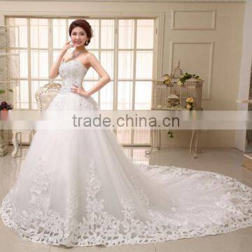 Wholesale Bridal Wedding Dress 2016 New Korean Version Sweet Elegant Princess Tail Wedding photo-4
