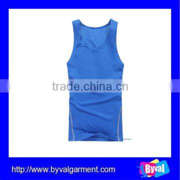 custom new men slimming vest best quality dyed blank plian summer tank top