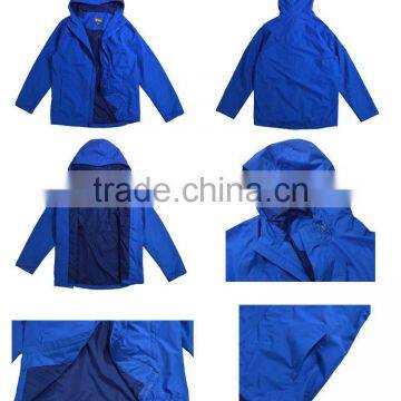 Fashion Men's Windbreaker Warm Blue Jacket With Hood photo-6