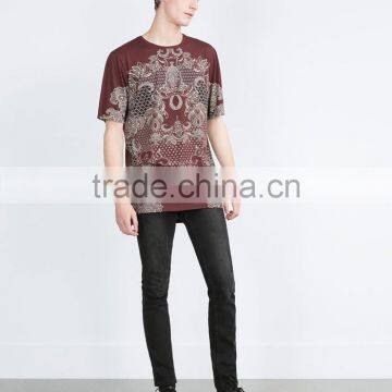 OEM Good Quality Men Digital t Shirt Printing With Vintage Totems photo-3