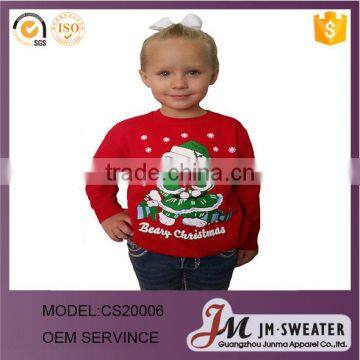 2016 New design 100% organic cotton ugly christmas knitted pullover sweater