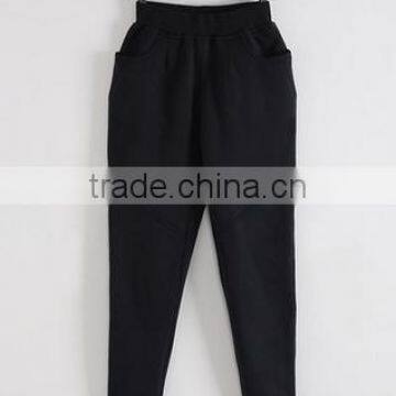 Wholesale Factory Products Plain Designs Cheaper Customs Slim Pants for Women KM0697 photo-3