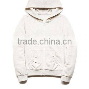 Latest Design Custom Blank Girls Kids Zipper Pocket Hoodies Wholesale China Supplier photo-3